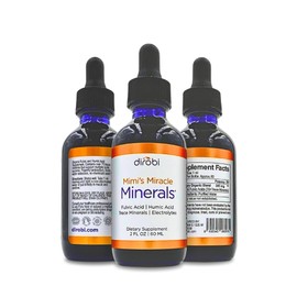 Dirobi Mimi's Miracle Minerals Fulvic Acid Humic Acid - Mineral Blend Drops Supplement, Liquid Trace Minerals 70 Ionic Minerals - Organic Plant Derived (2 oz 60 Day Supply)
