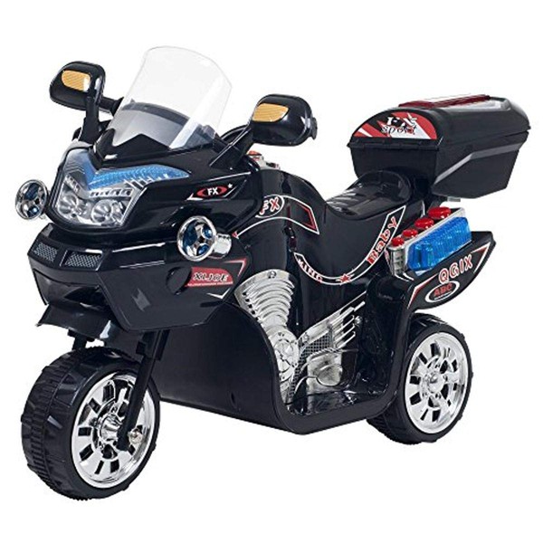 Lil' Rider Ride on Toy, 3 Wheel Motorcycle Trike for Kids by Rockin' Rollers – Battery Powered Ride on Toys for Boys and Girls, 3 - 6 Year Old - Black FX, Large