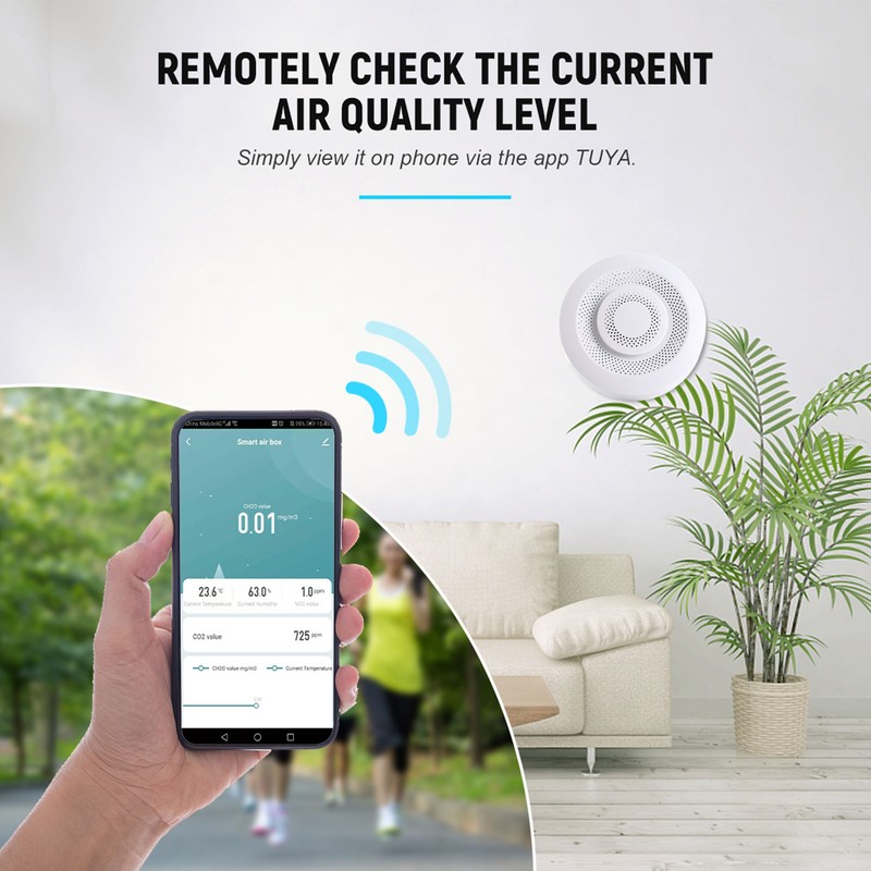 Smart Air Quality Monitor WIFI Indoor Air Quality Meter Tester