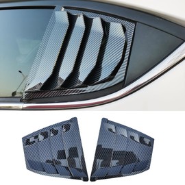 for Mazda 3 Axela 2014 2015 2016 2017 2018 Rear Side Window Louvers Racing Style Triangular Window Glass Blinds Air Vent Scoop Shades Cover Trim Blinds Auto Exterior ABS Decorate Accessories