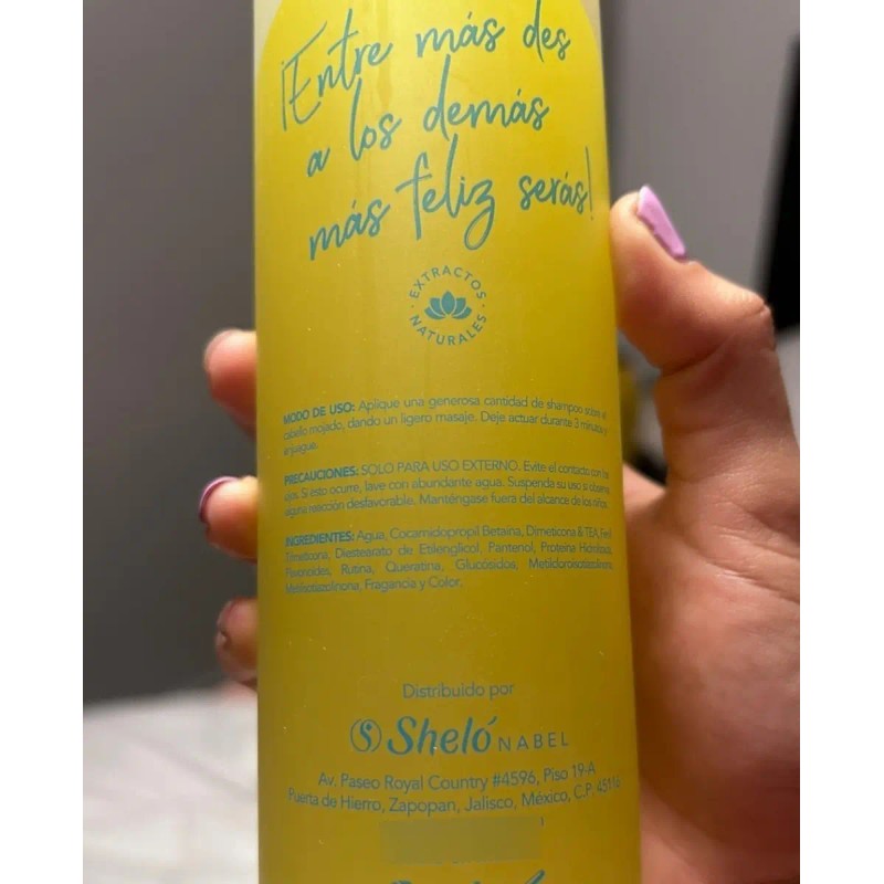 Shampoo Extrahidratante Colágeno Queratina Sheló Nabel