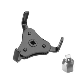 Yumfugu 1 PC Car Oil Filter Wrench, 1/2 Metal Heavy Duty Adjustable Filter Change Set, Multifunctal Three-claw Vehicle Oil Filter Wrench Maintenance Accessories for Engine (Black & White)