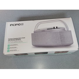 INCIPIO WIRELESS CHARGING ALARM CLOCK WITH WIRELESS SPEAKERS