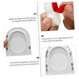 COHEALI 8Pcs Toilet Seat Risers with Bumpers Durable Toilet Lid Lifters for Easy Installation for Bathroom Accessories Home Hotel and Dormitories