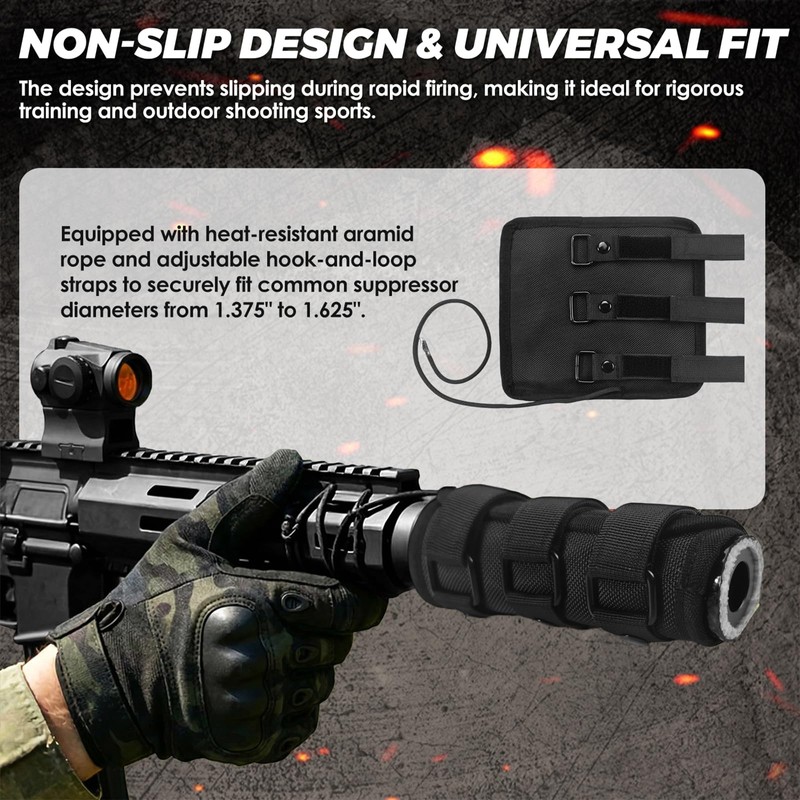Dizetion 6 Inch Suppressor Cover - 1200°F Heat Resistant, Detachable