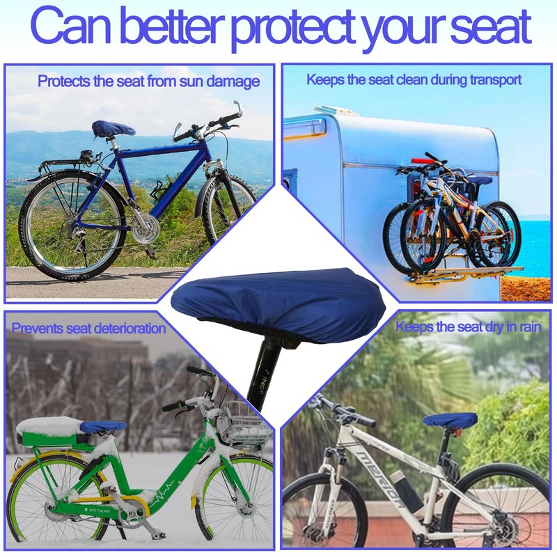 JIAJUNFS Waterproof Bicycle Seat Covers Rainproof, UV-Resistant dustproof and Windproof
