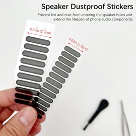 Universal Anti-Dust Mesh Stickers for Mobile Phone Speakers – Adhesive Dustproof Net with Cleaning Brush & Tweezers, Compact Gift for Device Protection