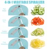 Badelite Vegetable Spiralizer 4-IN-1 Rotating Blade Veggie Spiralizer Zucchini Noodle