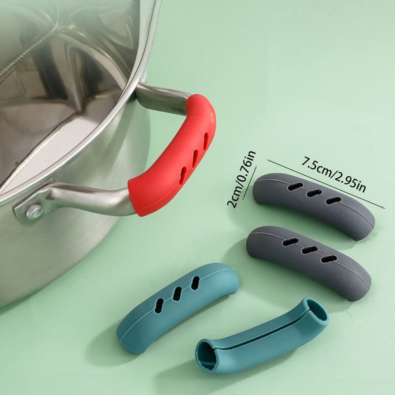 6 Pieces Silicone Handle for Cast Iron Skillet, Cast Iron