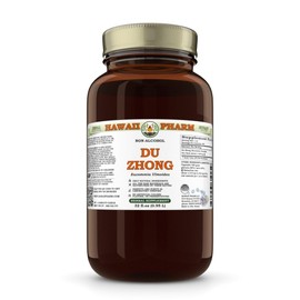 Du Zhong (Eucommia Ulmoides) Dry Bark Glycerite, Made in Hawaii, All Natural, Vegan, Lab Tested Alcohol-Free Liquid Extract - 32 fl.oz