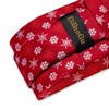 DiBanGu Red and White Men's Christmas Tie Silk Woven Jacquard