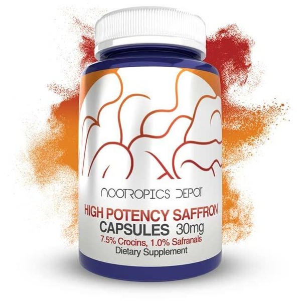 Nootropics Depot High Potency Saffron Extract Capsules | 30mg |