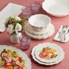 Isabella Cream Crackle Melamine 2-Piece Platter Set, Includes 18x13.5-Inch Oval