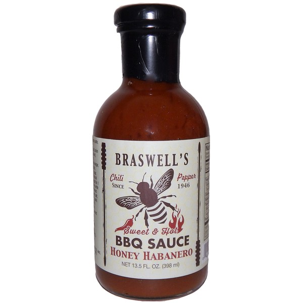 Braswell Sauce Barbeque Honey Habanero, 13.5 oz