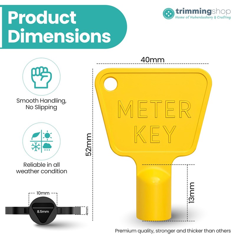 Trimming Shop 2 x Plastic Utility Meter Box Key –