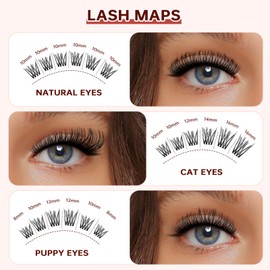 JOLIETIFY Lash Extension Kit, Medium Volume, Faux Mink 8–16mm Cluster Lashes, Defined 4-Point Design, Bold Yet Balanced Look, Waterproof Bond & Seal, Reusable with Tweezers & Remover, Easy DIY at Home