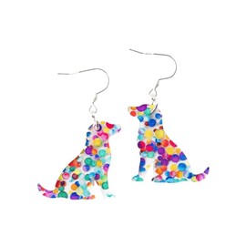 Classic Resin Cat Book Earrings for Women Dog Dinosaur Animal Cartoon Acrylic Lightweight Cute Bookcase Earrings Creative Librarian Teacher Novel Graduation Jewelry-4