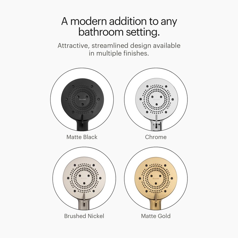 Brondell Nebia Magnetic Shower Head with Handheld Spray Combo, Yuba