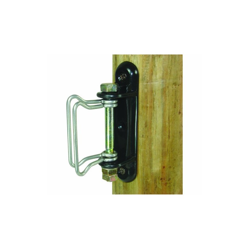 Field Guardian Wood Post Polytape Corner/End Insulator, 2-Inch, Black