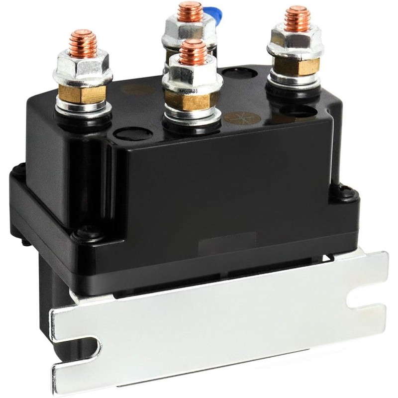 QWORK Solenoid Relay, 12V 250A Winch Relay Solenoid Replacement Contactor