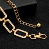 LIMHOO Metal Waist Chain for Women Rhinestone Chain Belt Crystal