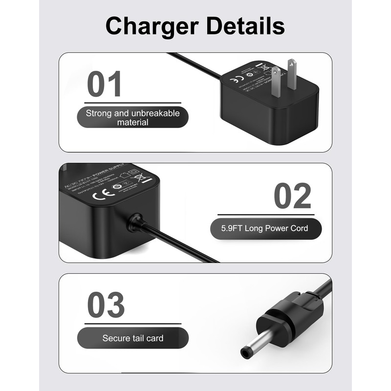 Charger for Ninja Blast Max Portable Blender, Charging Cord Compatible
