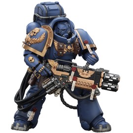 JOYTOY Warhammer 40K 1/18 Action Figures Ultramarines Heavy Artificer Armor with Relic Multi-Melta Collectible Model Birthday Gifts Warhammer Series Model