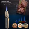 Butane Torch Lighter, Refillable Kitchen Cooking Torch Windproof Adjustable Flame