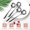 YSAMAX 6 Pc Round Soup Spoon Stainless Steel Spoon Set
