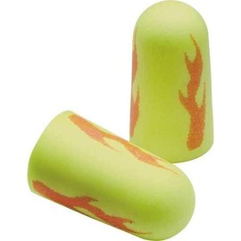 E·A·Rsoft Blasts Earplugs, Uncorded, Foam, Yellow Neon/Red Flame, 200 Pairs