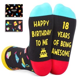 Zmart 18th Birthday Gift Ideas Socks - 18th Birthday Gifts Socks for 18 Year Old Boys Girls, Gift Ideas for Young Adult