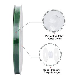Ribest - Cinta de terciopelo verde de 3/8 pulgadas continua de 10 yardas para envolver regalos, manualidades, decoración del hogar, ramos