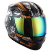 1Storm Motorcycle Bike Full FACE Helmet Mechanic Skull - Tinted