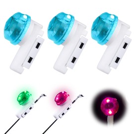 BORDEAG Fishing Bite Alarm, Pack of 3 Fishing Alarm Bell, Night Light, Glow Stick, Fishing, LED Bite Indicator, Rod Tip, Strike LED Alarm Light, Fishing for Night Fishing or Sea Fishing