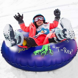 Inflatable Snow-Tube Sled for Kids，Snow Sled Heavy Duty Sledding Tube with Handles & Bottom Winter Outdoor Sports Toys Activities for Kids and Adults Winter Fun 36'