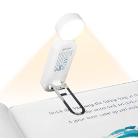 VAVOFO USB Rechargeable Bookmark Reading Light, Blue Light Blocking Amber LEDs for Bedtime Reading - Clip On, 9 Lighting Modes