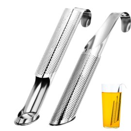 2 Pcs Stainless Steel Tea Infuser for Loose Leaf, Stick Pipe Strainer, Long-Handle Tea Filters for Tea (Silvery, One Size)