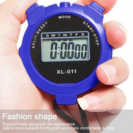 Digital Sports Stopwatch Timer,Stopwatch with Large Display, Lap Split Chronograph, Alarm Clock & Calendar for Running, Swimming, Football, Coaches & Fitness Training (Blue)