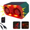 Solar Outdoor Motion Detector Sensor Alarm, Personalize Recording Siren &