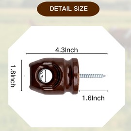 Ceramic Electric Fence Insulators, 20 Pack Heavy Duty Ceramic Insulators