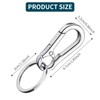 Tweozek 4 Pack Metal Keychain Key Ring Hoop with Carabiner