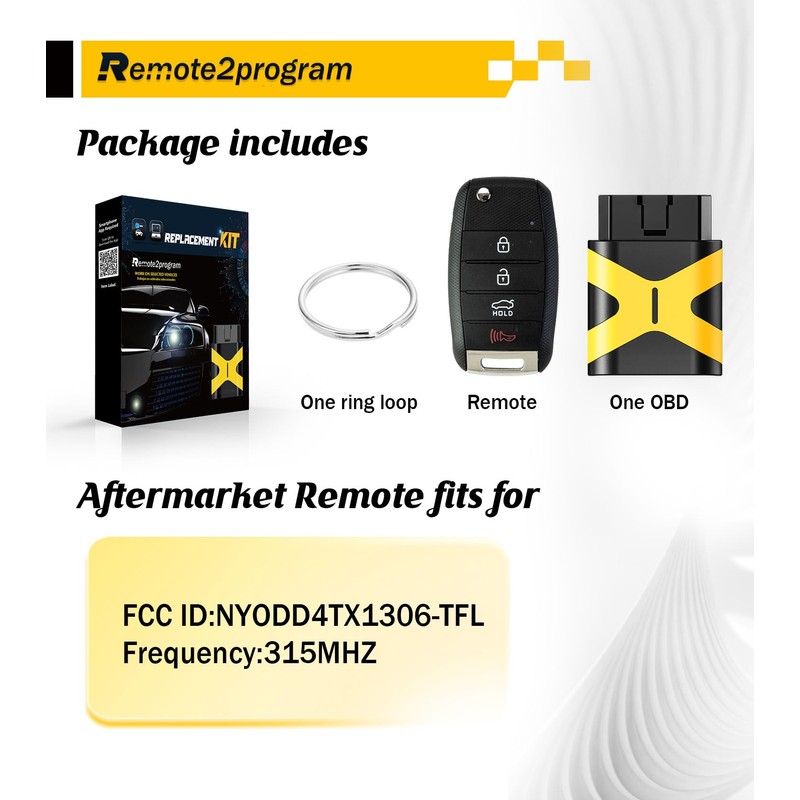 Remote2program Car Key DIY Programming Kit and Keyless Entry Remote