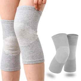 BUKYCAT Bamboo Knee Brace, Knee Support Bandage for Men, Women, Bamboo Knee Support Bandage with Compression, Sports Knee Pads, Bandage Knee for Volleyball, Training, Knee Brace for Osteoarthritis