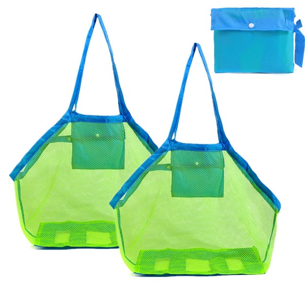 Beach Toy Bag, Pack of 2 Sand Toy Mesh Beach