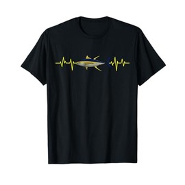 Fishing Tuna Heartbeat Fisherman Angler Fisher Saltwater T-Shirt