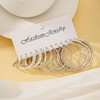 24 Pairs Chunky Silver Hoop Earrings Set for Women, Hypoallergenic