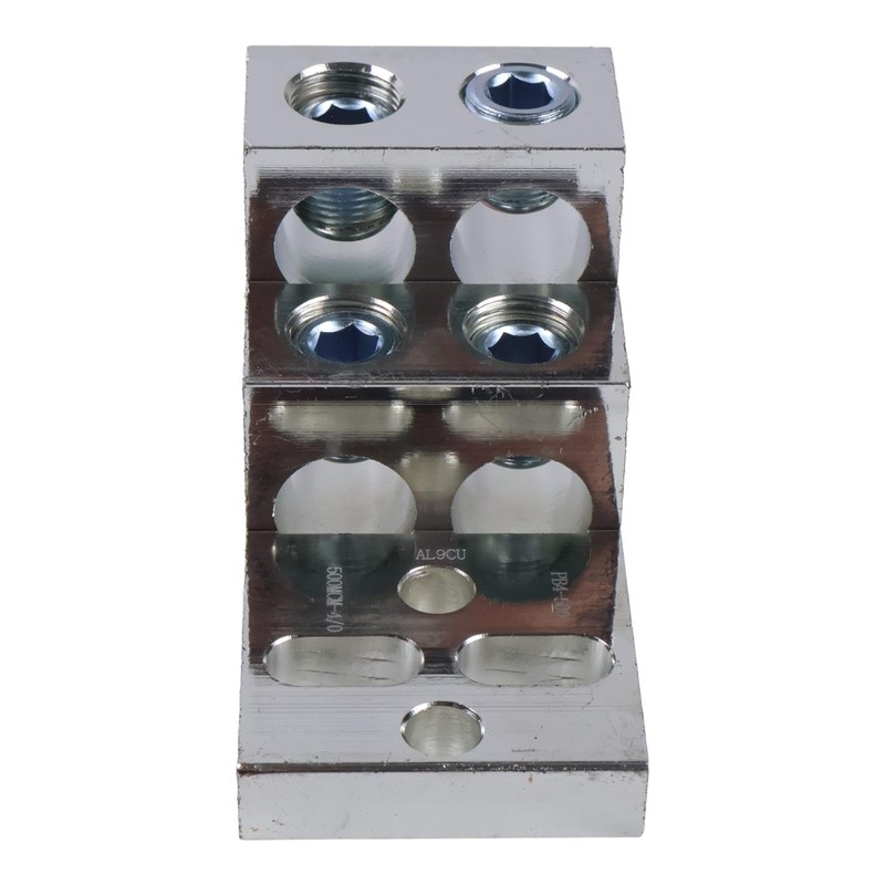 YUXSOUQ Mechanical Stacked Lug 600T-4 CU9AL, 500 Kcmil-4 600 MCM-2