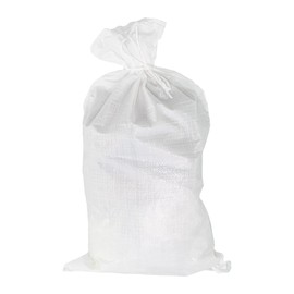 SGT KNOTS Heavy Duty Barrier Lightweight Polypropylene Reusable Sand Bags for Flood Control (14x26 in - 50 Pack, White)