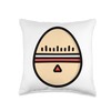 Egg Timer Eggtimer Kitchen Timer Cooking Baking Throw Pillow