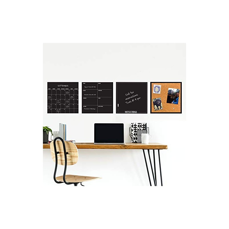 Wall Pops WPE1875 4 Piece Organizer Kit, Black